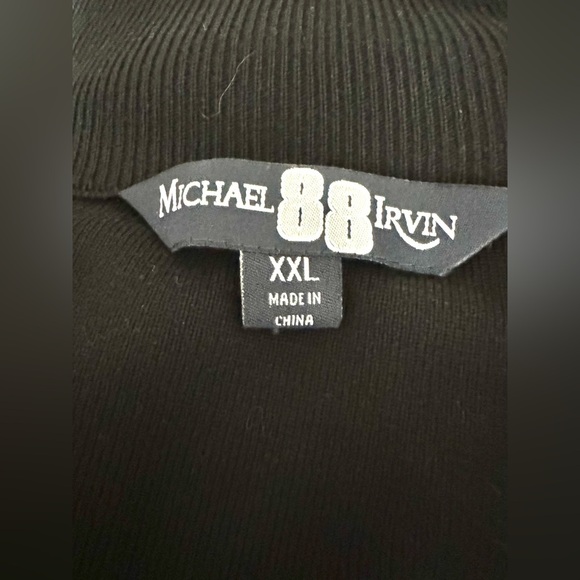 Michael Irvin 88 Vintage Full Zip Sweater Red Black Velvet Patches Mens Size XXL - Picture 7 of 8